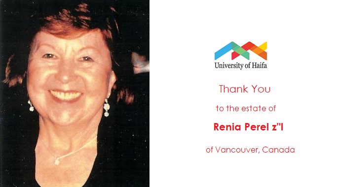 Read more about the article Renia Perel z”l bequeaths CDN $500,000 for International MA Scholarships in Holocaust Studies